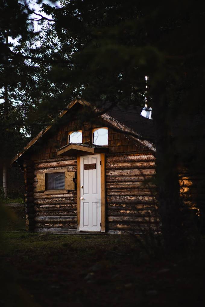 Cottage in the spruce at Eagle's Nest Resort, Anahim Lake.