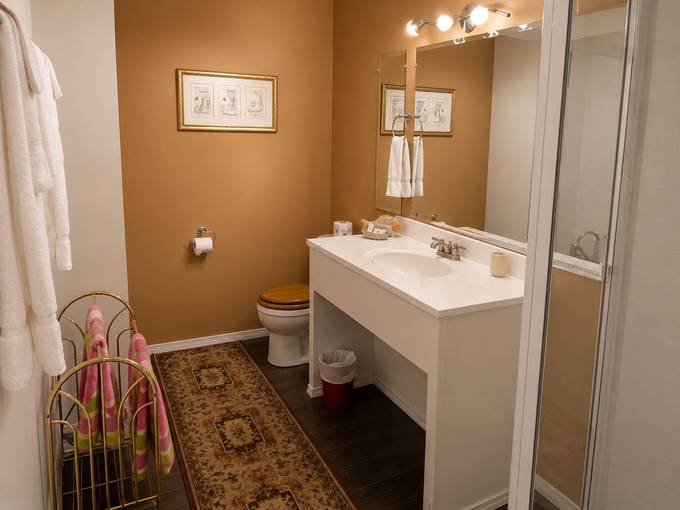 The bathroom at Eagle's Nest Resort.